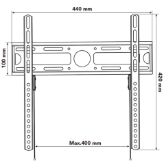 Soporte de Pared Nox Lite Wall Stand para Monitores y TV de 23-55'/ hasta 35kg