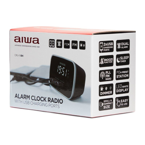 Despertador Aiwa CRU-19BK/ Radio FM