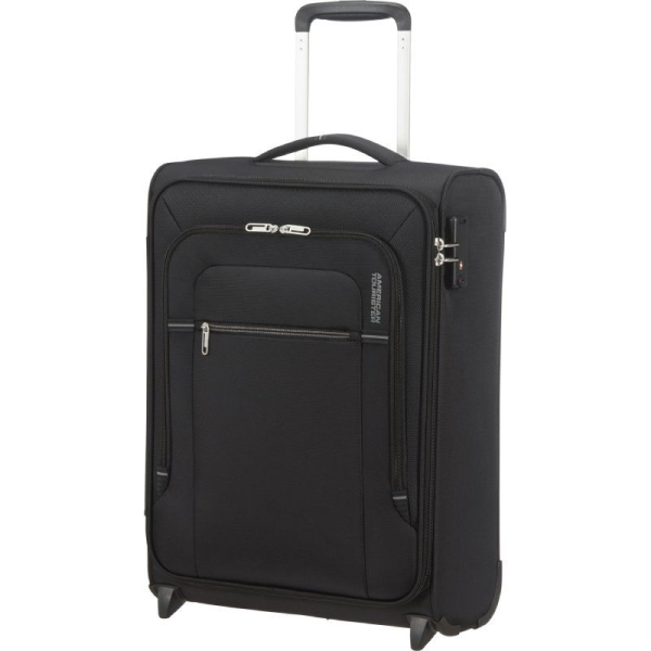 Maleta de Cabina American Tourister Crosstrack Upright 55cm/ 55x40x20cm/ 2 Ruedas/ Negro y Gris