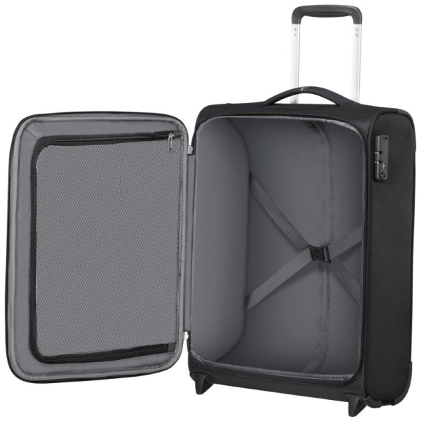 Maleta de Cabina American Tourister Crosstrack Upright 55cm/ 55x40x20cm/ 2 Ruedas/ Negro y Gris