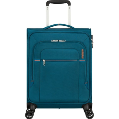 Maleta de Cabina American Tourister Crosstrack Spinner 55cm/ 55x40x20cm/ 4 Ruedas/ Marino y Naranja