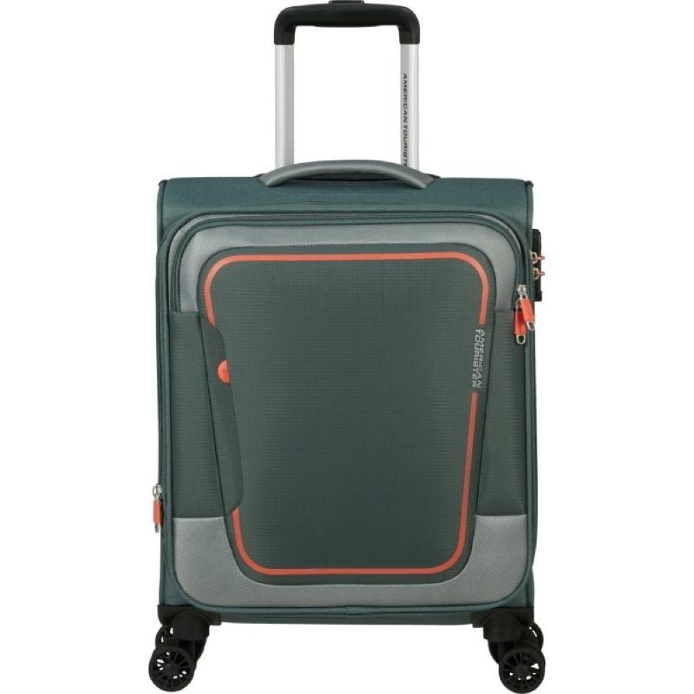 Maleta de Cabina American Tourister Pulsonic Spinner 55cm/ 5x40x23cm/ 4 Ruedas/ Verde Bosque Oscuro