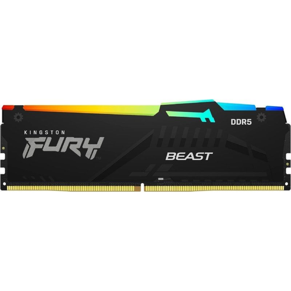 Memoria RAM Kingston FURY Beast RGB 8GB/ DDR5/ 6000MHz/ 1.35V/ CL40/ DIMM