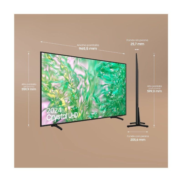 Televisor Samsung Crystal UHD TU43DU8005 43'/ Ultra HD 4K/ Smart TV/ WiFi