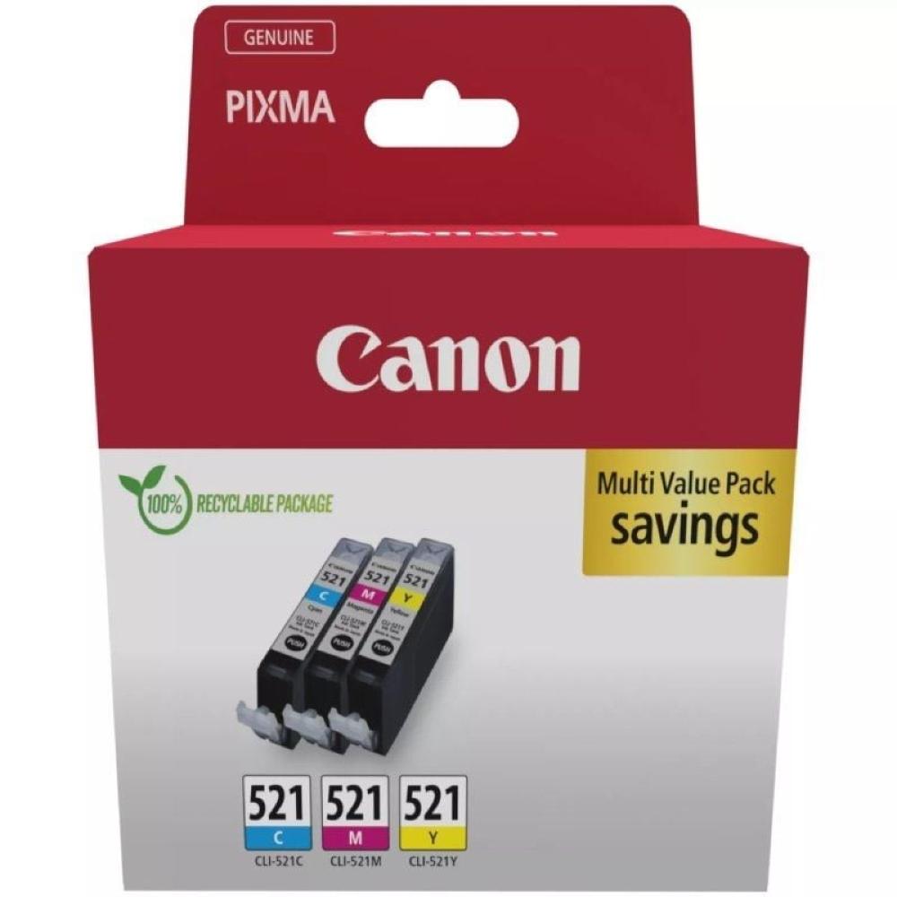 Cartucho de Tinta Original Canon CLI-521 Multipack/ Cian/ Magenta/ Amarillo