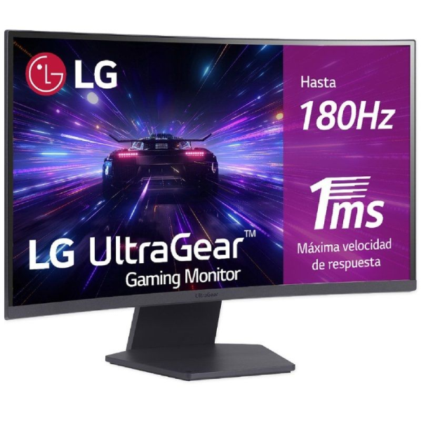 Monitor Gaming Curvo LG UltraGear 27GS60QC-B 27'/ QHD/ 1ms/ 180Hz/ VA/ Negro