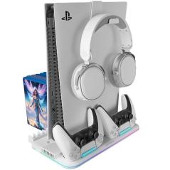 Soporte Multifunción RGB para PS5 Mars Gaming MPS5-B2/ Blanco