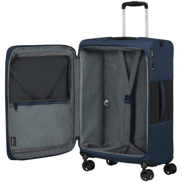 Maleta Mediana Samsonite Vaycay Spinner Expansible 66cm/ 66x43x30cm/ 4 Ruedas/ Azul Marino