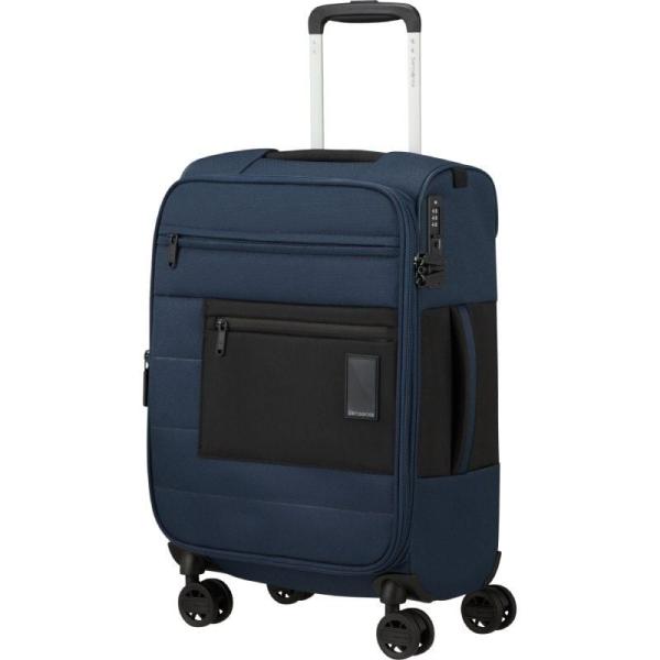 Maleta de Cabina Samsonite Vaycay Spinner Expansible 55cm/ 55x35x25cm/ 4 Ruedas/ Azul Marino