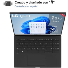 Portátil LG Gram 16Z90R-E AD78B Intel Core i7-1360P/ 32GB/ 1TB SSD/ GeForce RTX 3050/ 16'/ Win11