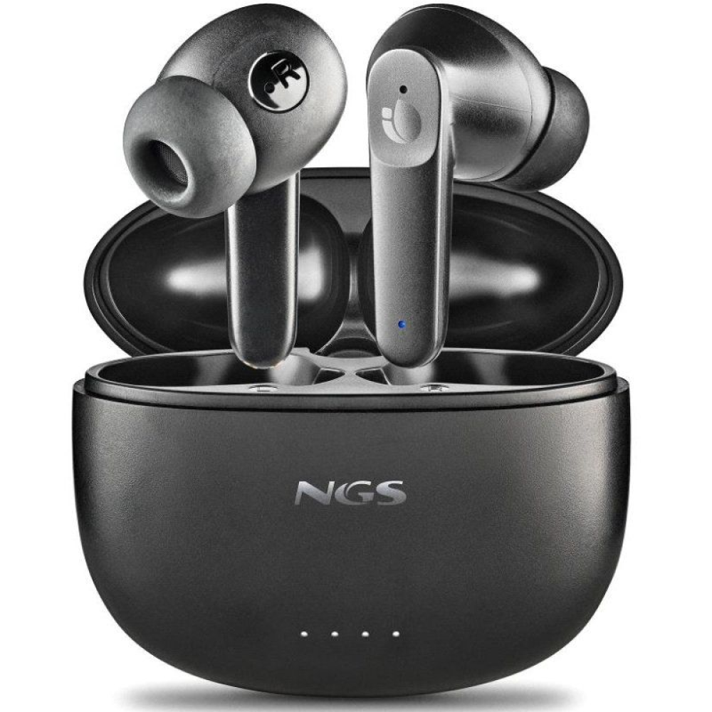 Auriculares Bluetooth NGS Ártica Hush con estuche de carga/ Autonomía 4h/ Negros