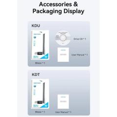 Adaptador USB - WiFi Vention KDUB0/ 650Mbps/ Incluye Drivers