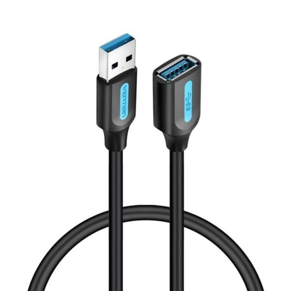 Cable Alargador USB 3.0 Vention CBHBJ/ USB Macho - USB Hembra/ 5m/ Negro