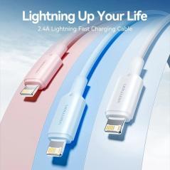 Cable USB 2.0 Lightning Vention LAMWH/ USB Macho - Lightning Macho/ 480Mbps/ 2m/ Blanco