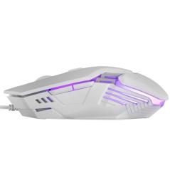 Ratón Gaming Mars Gaming MM024/ Hasta 4000 DPI/ Blanco