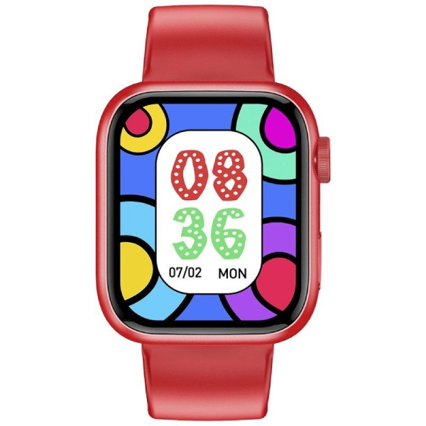 Smartwatch Forever IGo Watch 3 JW-500/ Notificaciones/ Frecuencia Cardíaca/ Rojo