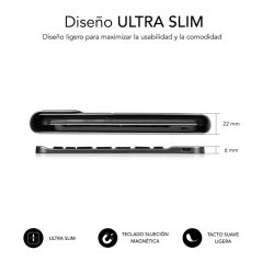 Funda con Teclado Subblim Keytab Pro Bluetooth para Lenovo Tab M11 de 11'/ Negra