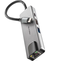 Docking USB Tipo-C NGS WonderDock Supra/ 1xUSB/ 1xUSB Tipo-C DP/ 1xHDMI/ 1xRJ45