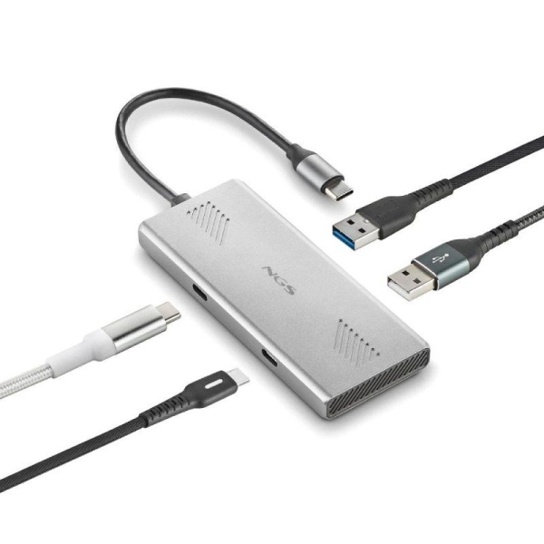 Hub USB Tipo-C NGS WonderDuo-C / 2xUSB/ 2xUSB Tipo-C