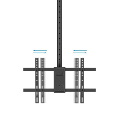 Soporte de Techo Giratorio/ Inclinable/ Nivelable TooQ LPCE1186TSLI-XL-B para TV de 43-86'/ hasta 60kg