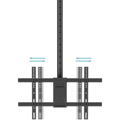 Soporte de Techo Giratorio/ Inclinable/ Nivelable TooQ LPCE2286TSLI-XL-B para 2 TV de 43-86'/ hasta 100kg