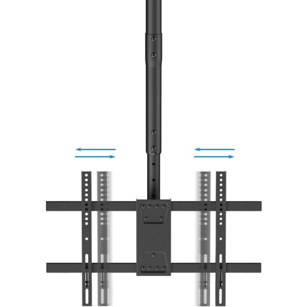 Soporte de Techo Giratorio/ Inclinable/ Nivelable TooQ LPCE2286TSLI-B para 2 TV de 43-86'/ hasta 100kg