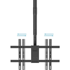 Soporte de Techo Giratorio/ Inclinable/ Nivelable TooQ LPCE2286TSLI-B para 2 TV de 43-86'/ hasta 100kg