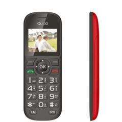 Teléfono Móvil Qubo D-1803 para Personas Mayores/ Rojo