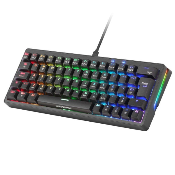 Teclado Gaming Mecánico Mars Gaming MKMINIPRO/ Switch Azul/ Negro