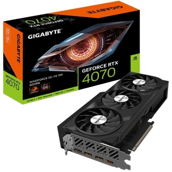 Tarjeta Gráfica Gigabyte GeForce RTX 4070 WindForce OC V2 12G/ 12GB GDDR6