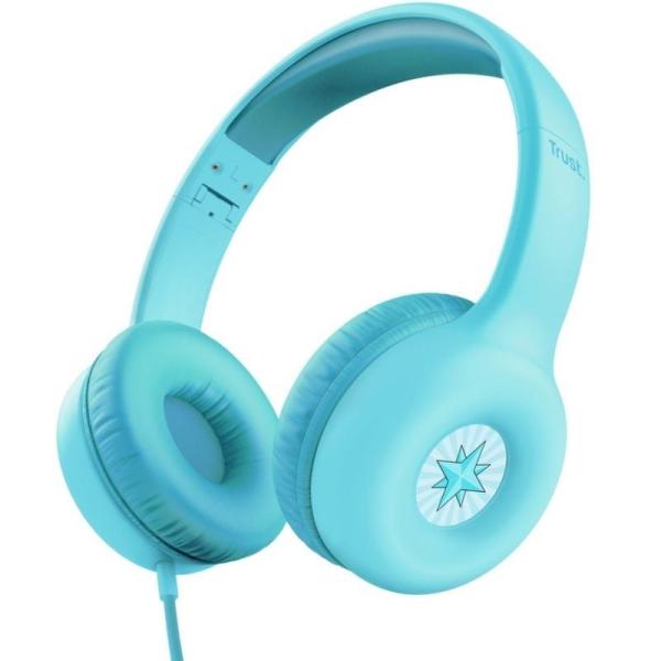 Auriculares Infantiles Trust Nouna Kids/ con Micrófono/ Azules