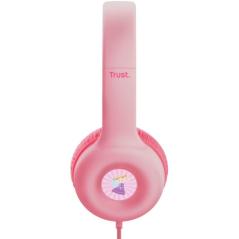 Auriculares Infantiles Trust Nouna Kids/ con Micrófono/ Rosas