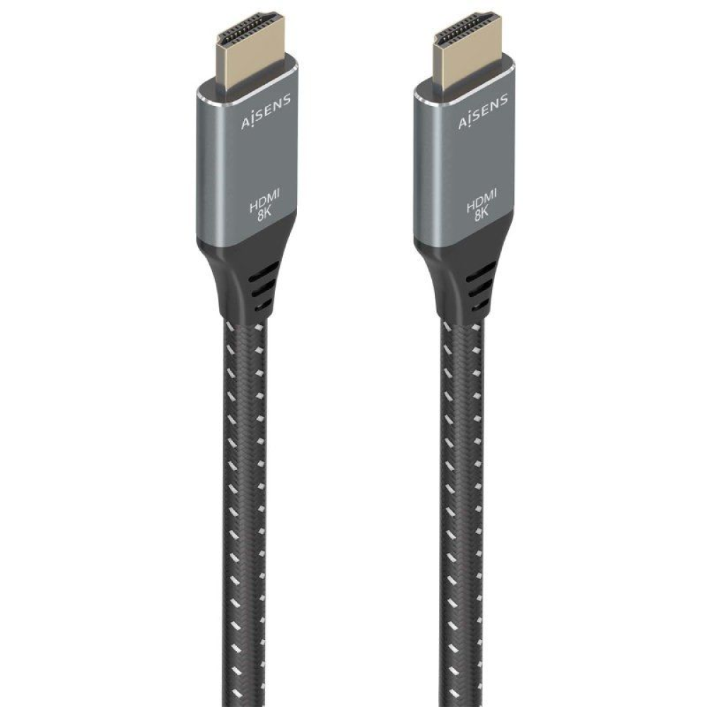 Cable HDMI 2.1 8K Aisens A150-0876/ HDMI Macho - HDMI Macho/ 5m/ Gris y Negro