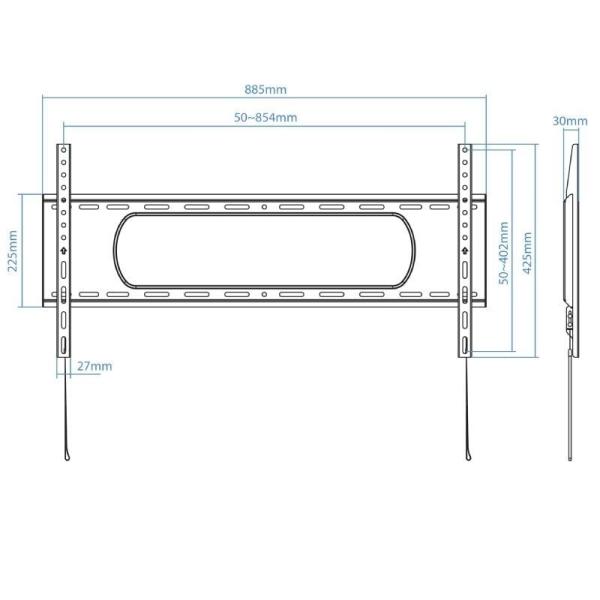 Soporte de Pared TooQ LP1090F-B para TV de 43-90'/ hasta 80kg