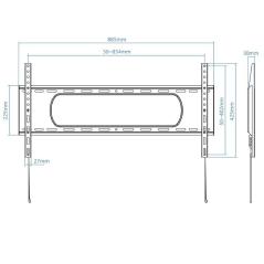 Soporte de Pared TooQ LP1090F-B para TV de 43-90'/ hasta 80kg