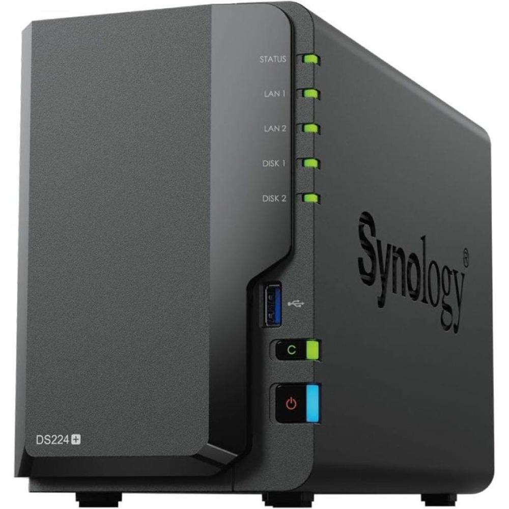 NAS Synology Diskstation DS224+/ 2 Bahías 3.5'- 2.5'/ 2GB DDR4/ Formato Torre