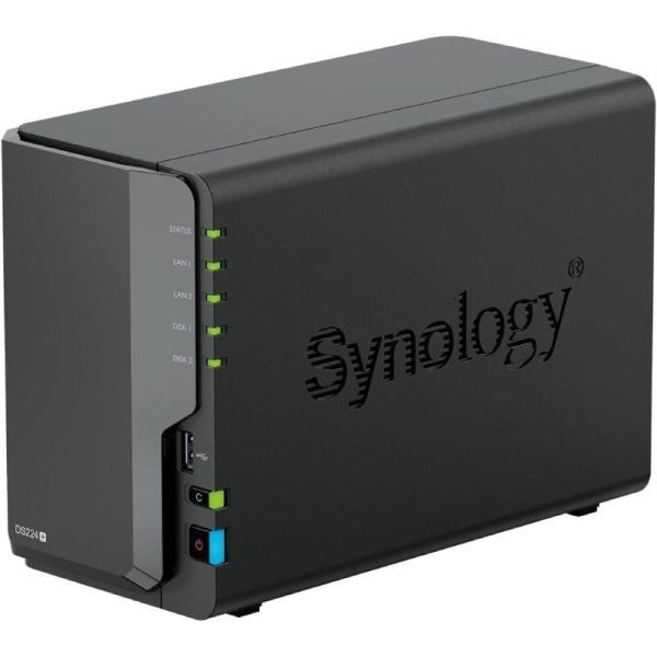 NAS Synology Diskstation DS224+/ 2 Bahías 3.5'- 2.5'/ 2GB DDR4/ Formato Torre