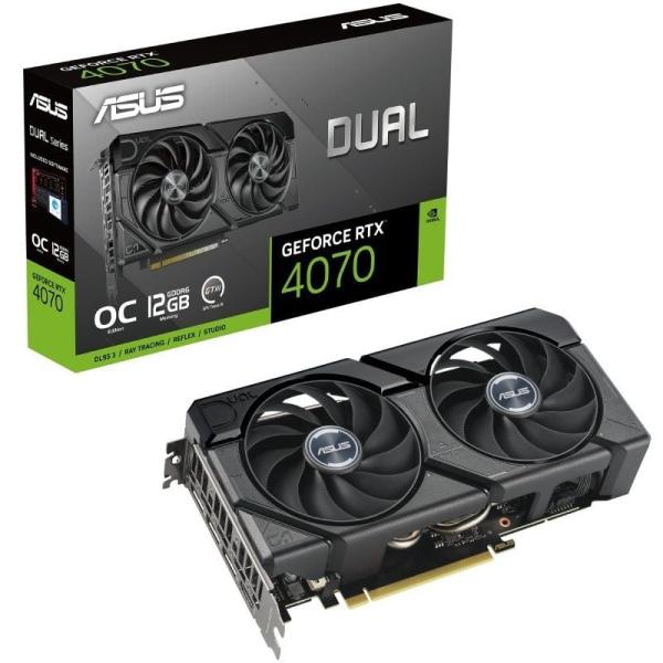 Tarjeta Gráfica Asus Dual GeForce RTX 4070 EVO OC Edition/ 12GB GDDR6