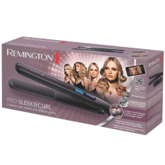 Plancha para el Pelo Remington Pro-Sleek & Curl S6505/ Negro