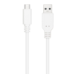 Cable USB 2.0 Nanocable 10.01.2100-W/ USB Tipo-C Macho - USB Macho/ 50cm/ Blanco