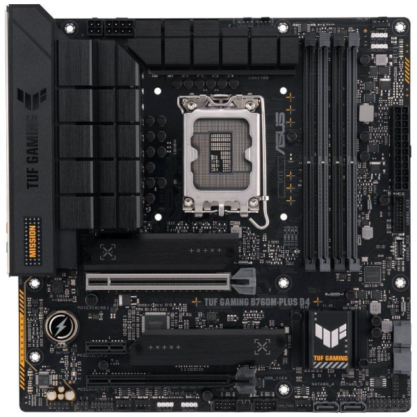 Placa Base Asus TUF GAMING B760M-PLUS D4/ Socket 1700/ Micro ATX