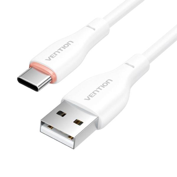 Cable USB Tipo-C Vention H25WF/ USB Tipo-C Macho - USB Macho/ 15W/ 480Mbps/ 1m/ Blanco