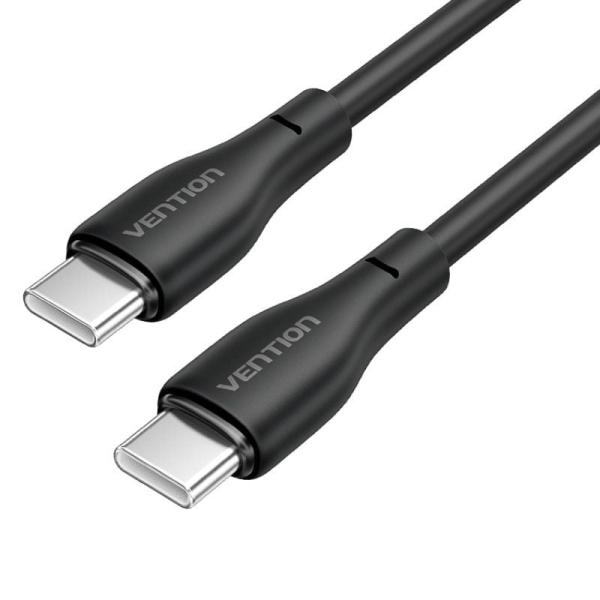 Cable USB Tipo-C Vention H27BF/ USB Tipo-C Macho - USB Tipo-C Macho/ 60W/ 480Mbps/ 1m/ Negro