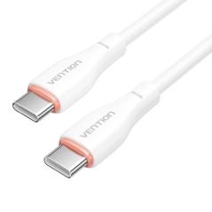 Cable USB Tipo-C Vention H27WF/ USB Tipo-C Macho - USB Tipo-C Macho/ 60W/ 480Mbps/ 1m/ Blanco