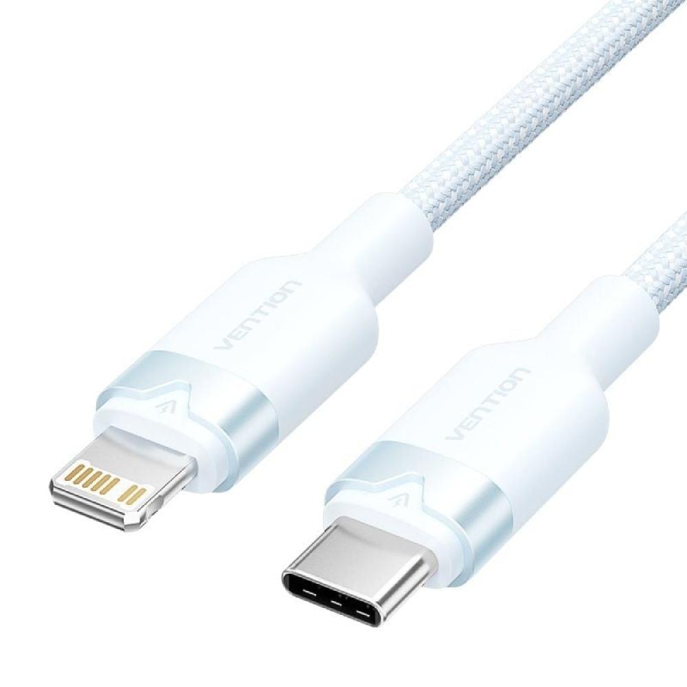 Cable USB Tipo-C Lightning Vention LALSH/ USB Tipo-C Macho - Lightning Macho/ 27W/ 480Mbps/ 2m/ Azul