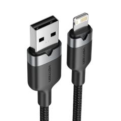 Cable USB Lightning Vention LANBH/ USB Macho - Lightning Macho/ 480Mbps/ 2m/ Negro