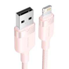 Cable USB Lightning Vention LANBH/ USB Macho - Lightning Macho/ 480Mbps/ 1m/ Rosa