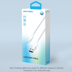 Cable USB Lightning Vention LANBH/ USB Macho - Lightning Macho/ 480Mbps/ 1m/ Rosa