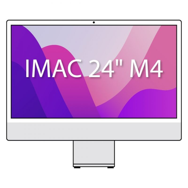 Apple iMac 24' Retina 4,5K / M4 10-Core CPU/ 24Gb/ 512Gb SSD/ 10-Core GPU/ Plata