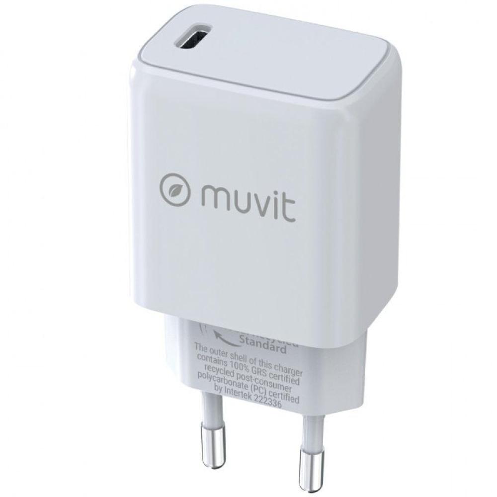 Cargador de Pared Muvit For Change MCACC0038/ 1xUSB Tipo-C/ 25W